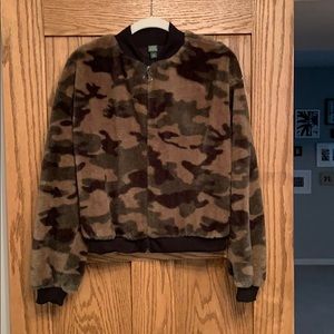 Like New - Wild Fable Camo Faux Fur Jacket
